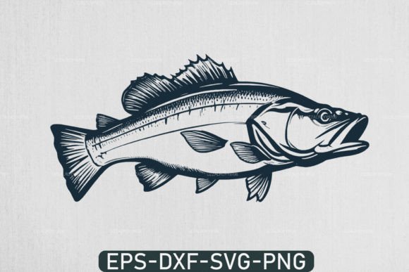 Bass Fishing SVG: A Playful Graphic for Crafts and Local Business Branding