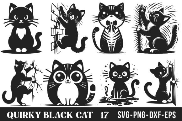 Black Cat SVG Bundle for Crafts and Graphics