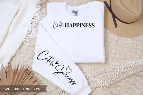 Chase Happiness Sleeve SVG: A Graphic Design Asset for Crafts and Graphics
