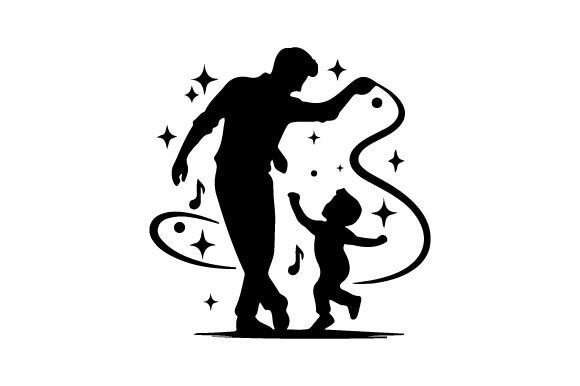 Dad and Son Dancing Father’s Day Vector: A Freebie Graphic for Commercial Use