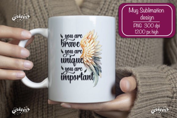 Inspirational Mug Wrap Graphics for Crafts and Commercial Use