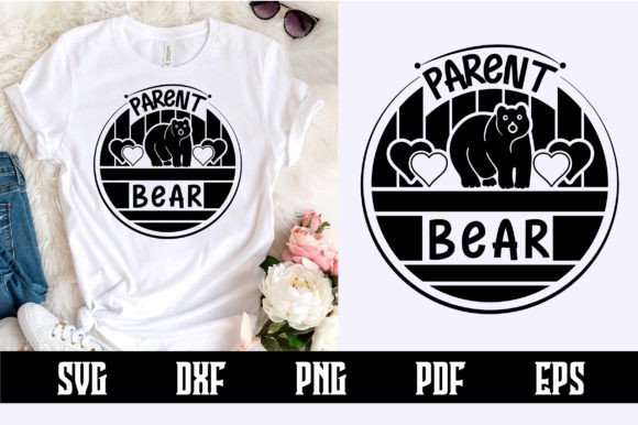 Parent Bear SVG Design for Crafts and Website Graphics