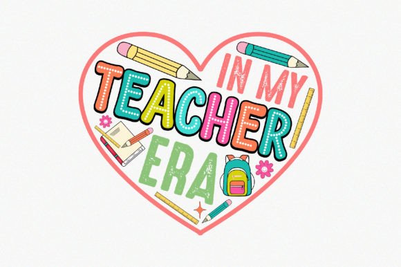 Retro Teacher PNG Sublimation2: A Versatile Graphic for Crafts and Merch