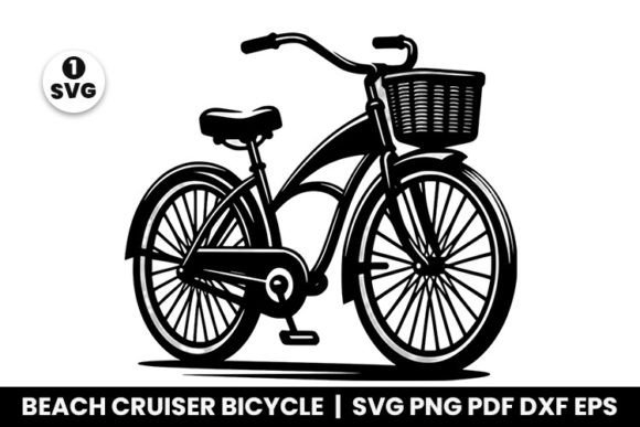 Summer Beach Cruiser Bicycle Sublimation SVG for Crafts and Graphics