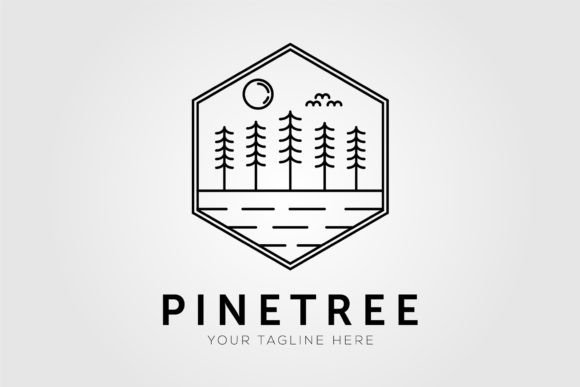 Wilderness Pine Tree Outline Logo Vector β A Versatile Graphic for Handmade Creations