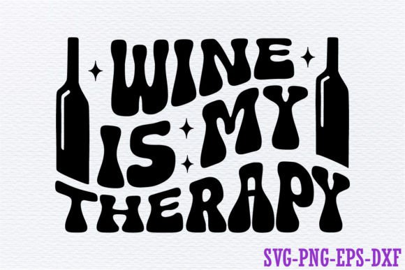 Wine is My Therapy Free: A Versatile Graphic Design Asset for Crafts and Local Branding