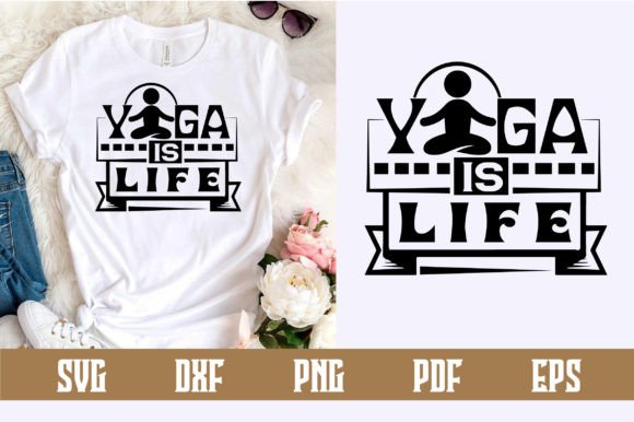Yoga is Life SVG Design – A Versatile Graphic Asset for Crafts and Branding