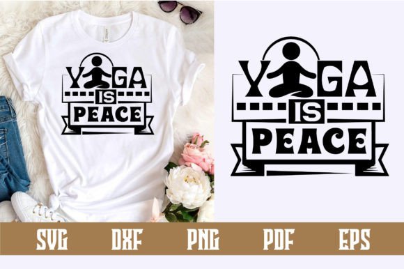 Yoga Is Peace SVG Design – A Graphic Asset for Crafts and Branding