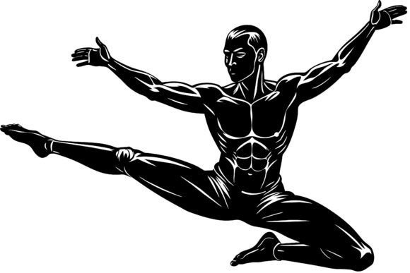 Yoga Warrior Pose Vector Silhouette Review for Real Embroidery Projects